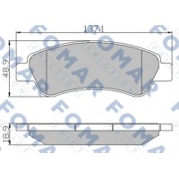 FO 924381 FOMAR Friction Комплект гальмівних колодок дисковий гальм