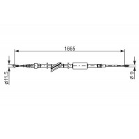 1 987 477 249 BOSCH Тросик, cтояночный тормоз