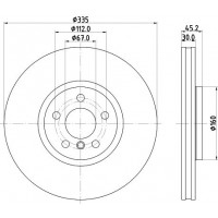 8DD 355 133-111 HELLA PAGID Гальмівний диск