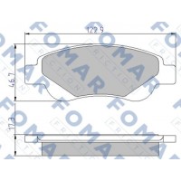 FO 929481 FOMAR Friction Комплект гальмівних колодок дисковий гальм