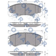FO 684381 FOMAR Friction Комплект гальмівних колодок дисковий гальм FO 684381 FOMAR Friction Комплект гальмівних колодок дисковий гальм