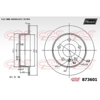 873601 MAXTECH Гальмівний диск