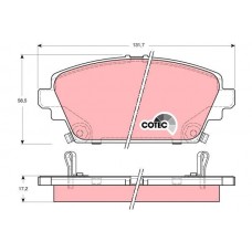 GDB3186 TRW Комплект гальмівних колодок дисковий гальм