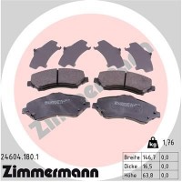 24604.180.1 ZIMMERMANN Комплект гальмівних колодок дисковий гальм