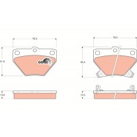 GDB3243 TRW Комплект гальмівних колодок дисковий гальм