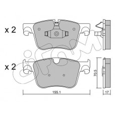 822-985-0 CIFAM Комплект гальмівних колодок дисковий гальм
