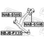 NAB-S50S FEBEST Підвіска важіль незалежної підвіски колеса