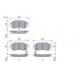 0 986 494 054 BOSCH Комплект гальмівних колодок дисковий гальм