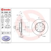 09.3090.20 BREMBO Гальмівний диск