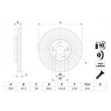 0 986 479 F12 BOSCH Гальмівний диск