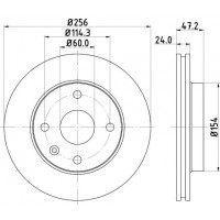 8DD 355 111-351 HELLA PAGID Гальмівний диск