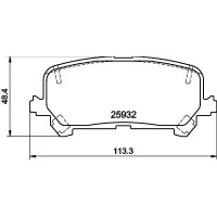 8DB 355 040-461 HELLA PAGID Комплект гальмівних колодок дисковий гальм