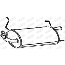 16590 WALKER Глушник вихлопних газів кінцевий