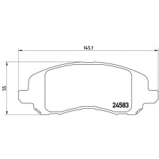 P 18 001 BREMBO Комплект гальмівних колодок дисковий гальм