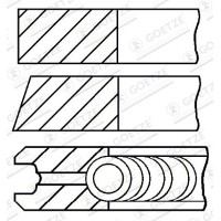 08-152000-00 GOETZE ENGINE Комплект поршневих кілець