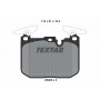 2502807 TEXTAR Комплект гальмівних колодок дисковий гальм