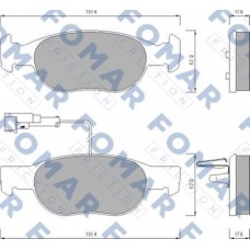 FO 624381 FOMAR Friction Комплект гальмівних колодок дисковий гальм FO 624381 FOMAR Friction Комплект гальмівних колодок дисковий гальм