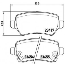 P 59 038 BREMBO Комплект гальмівних колодок дисковий гальм