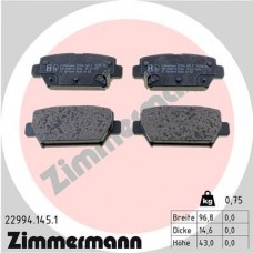 22994.145.1 ZIMMERMANN КомплеК т гальмівних колодок, дискове гальмо