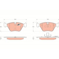 GDB1531 TRW Комплект гальмівних колодок дисковий гальм