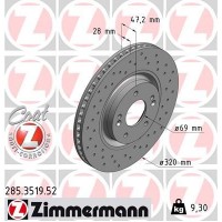 285.3519.52 ZIMMERMANN Гальмівний диск