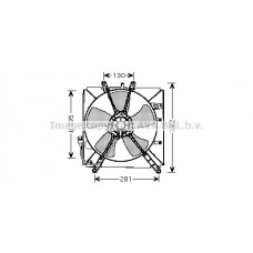 TO7512 AVA QUALITY COOLING Вентилятор охолодження двигуна