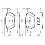 0 986 424 701 BOSCH Комплект гальмівних колодок дисковий гальм