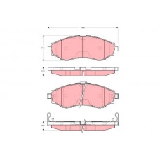 GDB3345 TRW Комплект гальмівних колодок дисковий гальм
