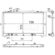 CR 1885 000S MAHLE Радіатор охолодження двигуна