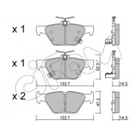 822-1087-0 CIFAM Комплект гальмівних колодок дисковий гальм