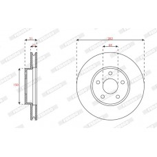 DDF3020C FERODO Гальмівний диск