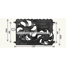 AU7506 AVA QUALITY COOLING Вентилятор охолодження двигуна