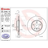 09.C349.11 BREMBO Гальмівний диск