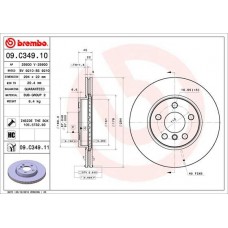 09.C349.11 BREMBO Гальмівний диск