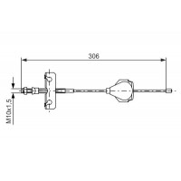 1 987 477 990 BOSCH Тросик, cтояночный тормоз