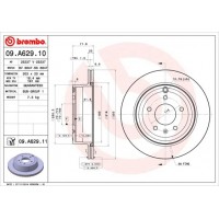 09.A629.11 BREMBO Гальмівний диск