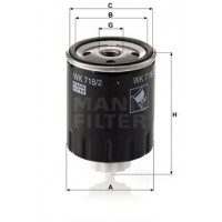 WK 718/2 MANN-FILTER Паливний фільтр