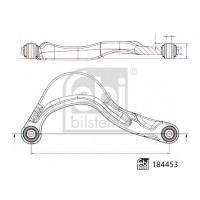 184453 FEBI BILSTEIN Ричаг незалежної підвіски колеса, подвеска колеса