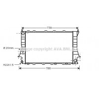AIA2081 AVA QUALITY COOLING Радіатор охолодження двигуна