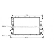 AIA2081 AVA QUALITY COOLING Радіатор охолодження двигуна