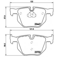 P 06 056 BREMBO Комплект гальмівних колодок дисковий гальм