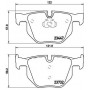 P 06 056 BREMBO Комплект гальмівних колодок дисковий гальм
