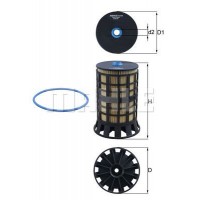 KX 606D MAHLE Паливний фільтр