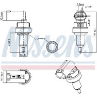 207100 NISSENS Датчик температура охолоджувальної рідини