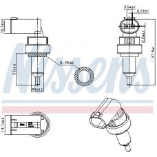 207100 NISSENS Датчик температура охолоджувальної рідини