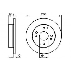 0 986 478 172 BOSCH Гальмівний диск