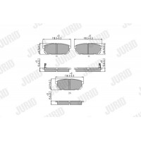 572549J JURID Комплект гальмівних колодок дисковий гальм