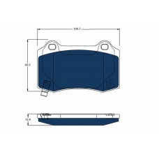 GDB4171BTE TRW Комплект гальмівних колодок дисковий гальм