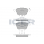 181551 ICER Комплект гальмівних колодок дисковий гальм