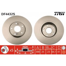 DF4432S TRW Гальмівний диск